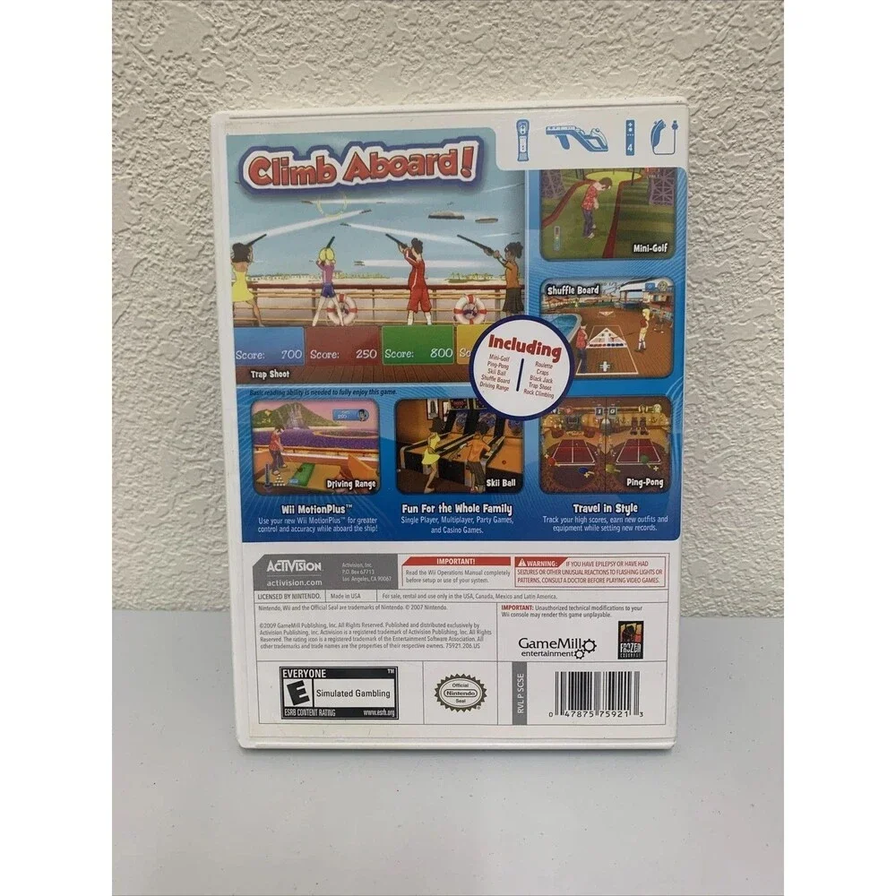 Cruise Ship Vacation Games (Wii) (2009) Complete- Tested